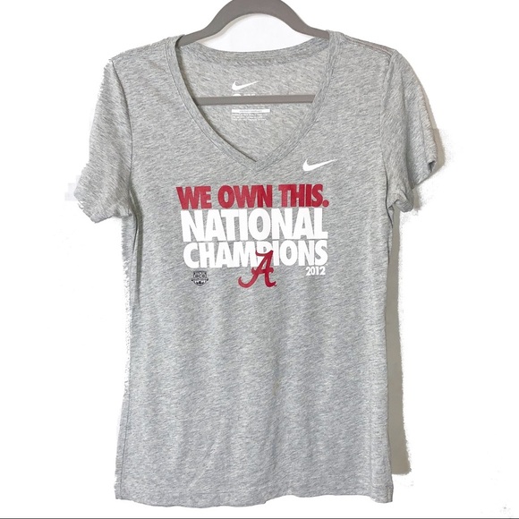 NIKE U of Alabama 2012 Championship V-Neck Tee L - Picture 4 of 6